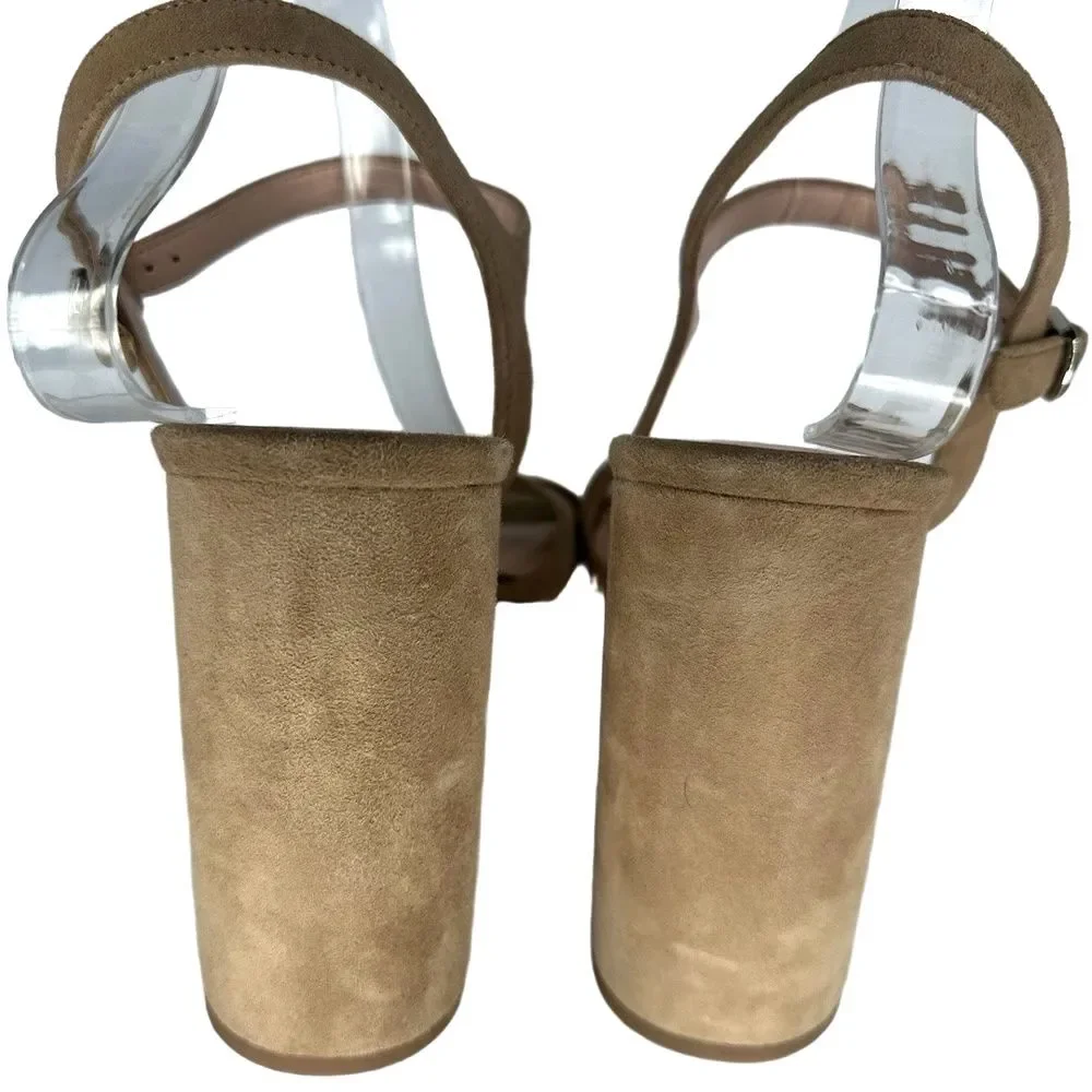 Kate Spade Platform Sandals 11 Minimalist Retro 70s Chic Wedding Nude Tan Delphi